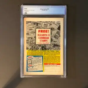 Back cover of Action Comics #242