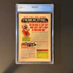 Back cover of Fantastic Four #6